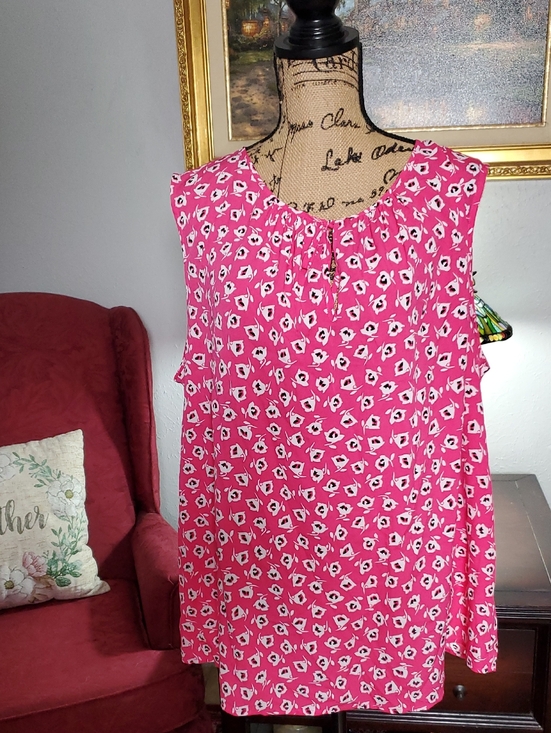 Jones New York Tops - Jones New York Pink Floral Sleeveless Blouse Size 20W